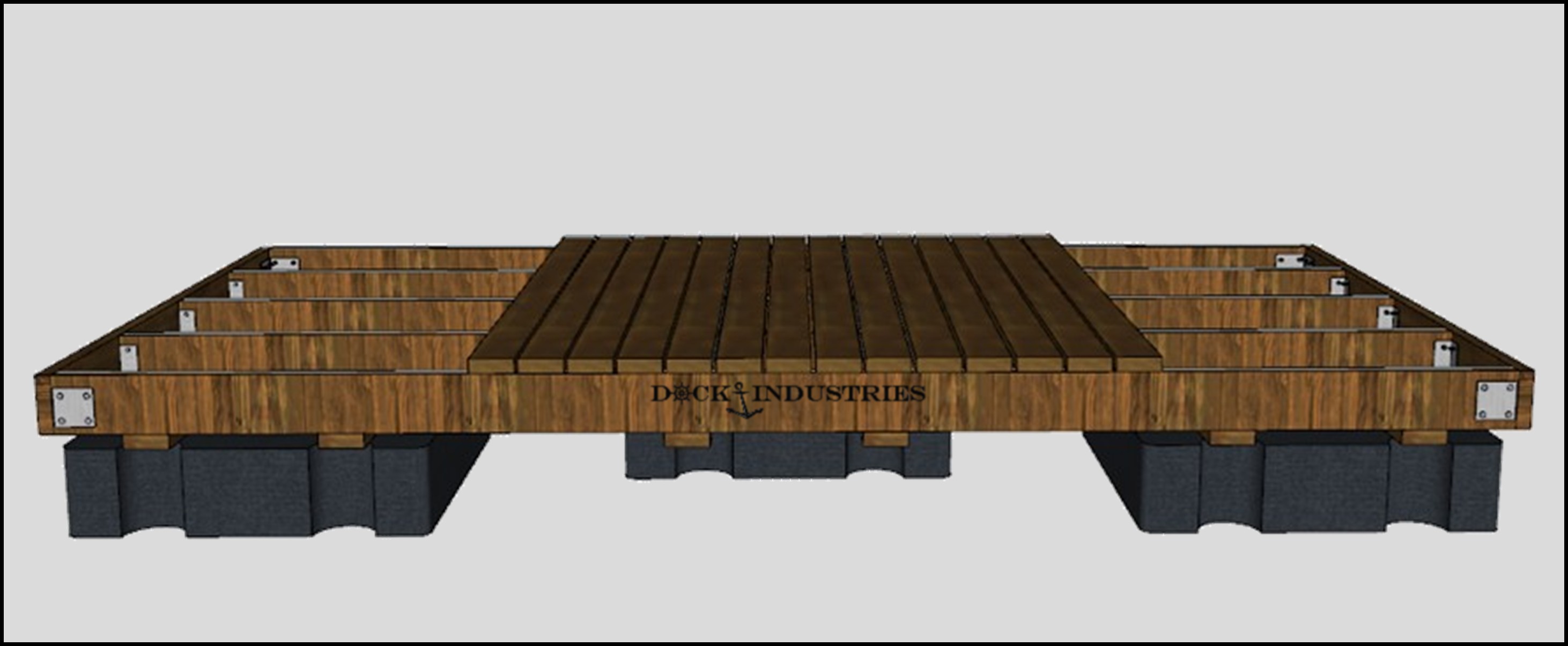 Residential dock kit 8'x16' - Unanchored