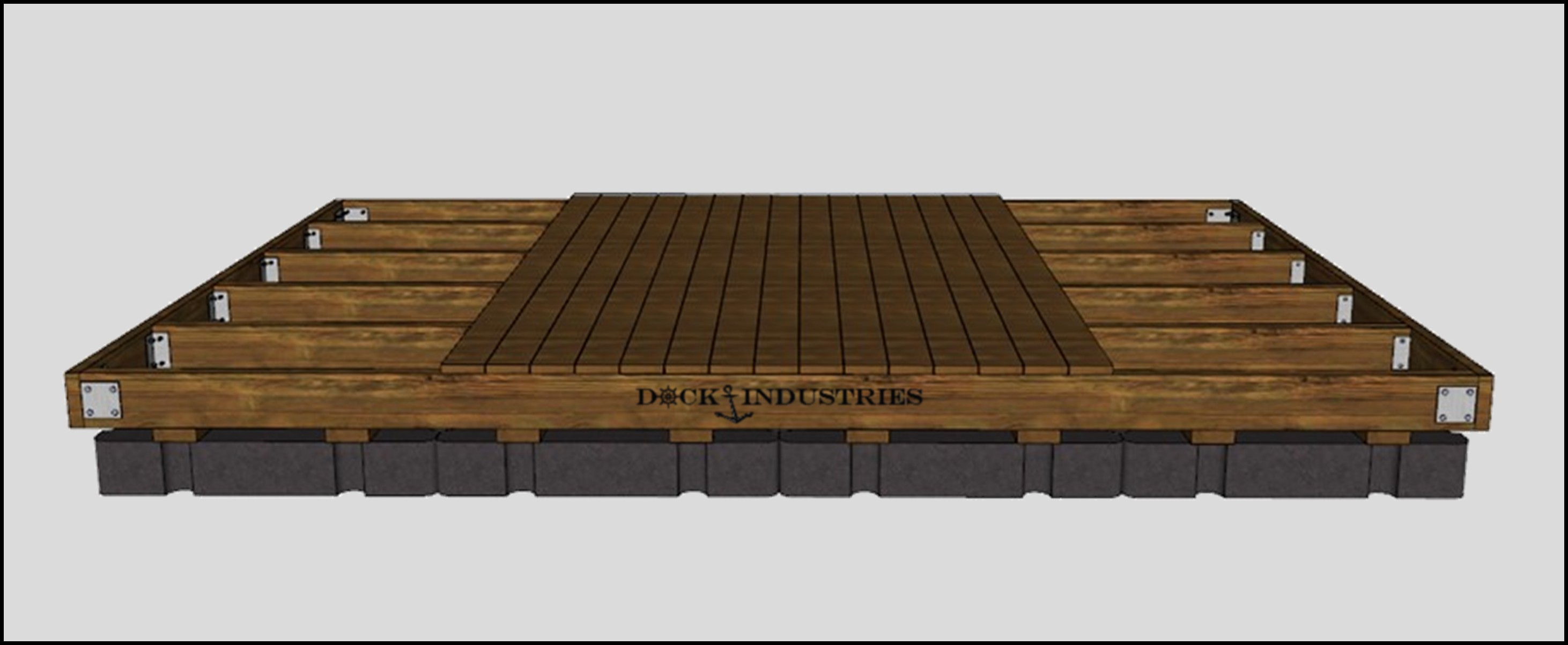 Residential dock kit 10'x16' - Unanchored