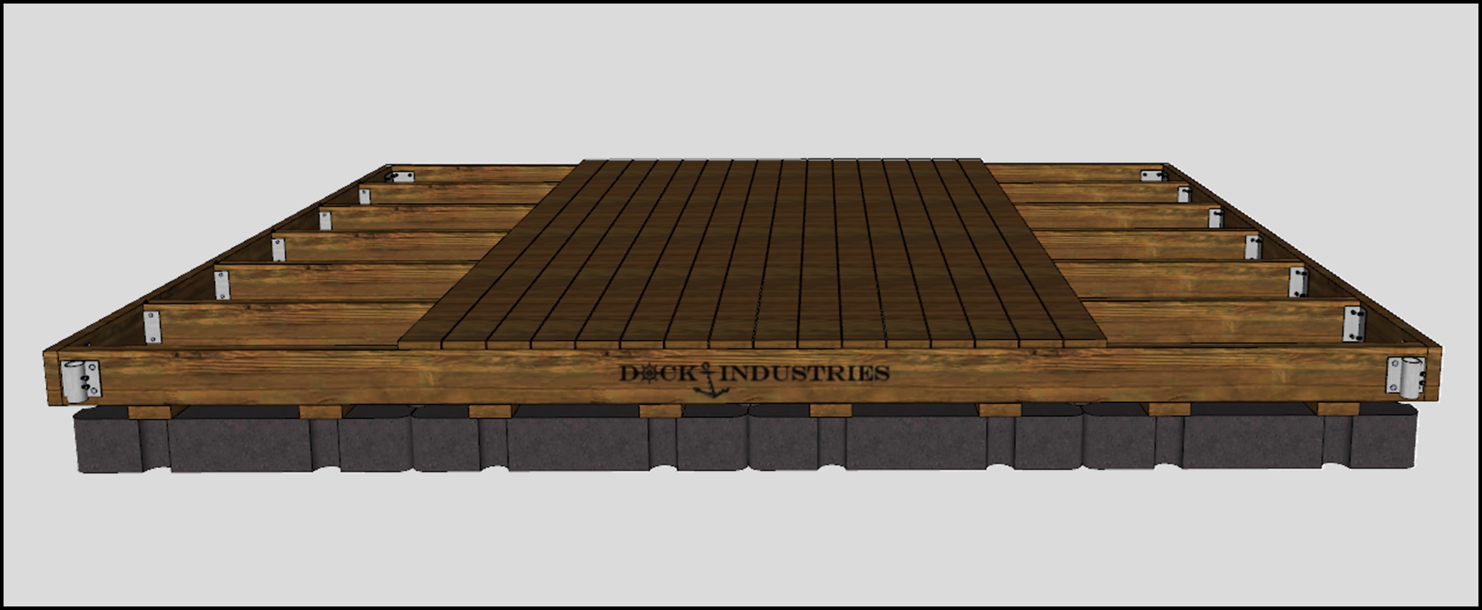 Residential dock kit 12'x16' - For posts