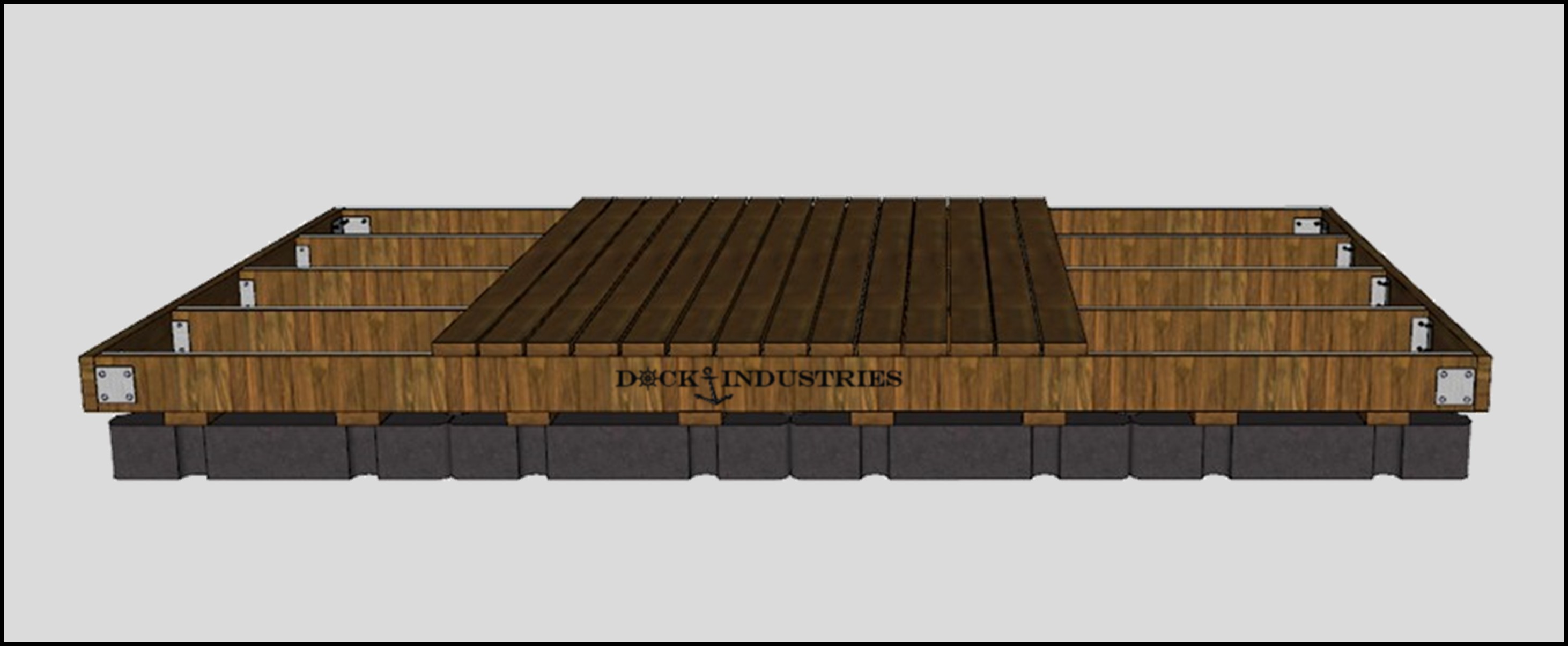 Residential dock kit 8'x16' - Unanchored