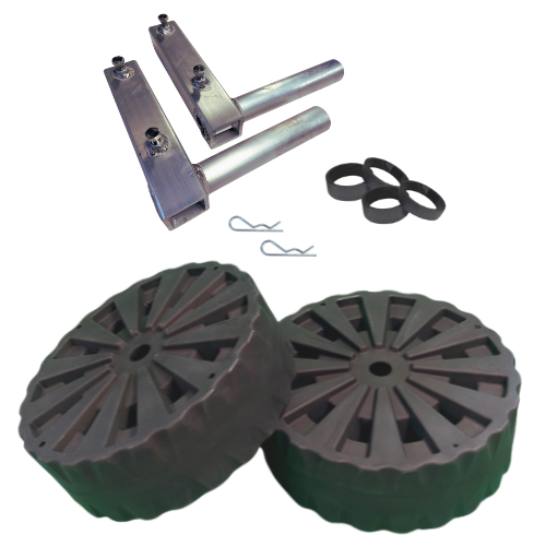 Ensemble de roues 24" Heavy Duty et braquettes renforcies en L - sans essieu - 9006HD