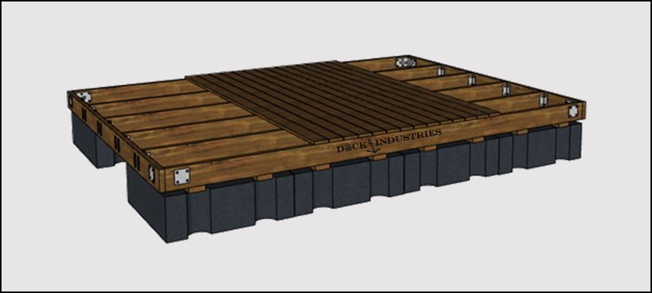 ''Barge Style'' dock kit 10'x16' Heavy Duty - Additional capacity 4320 lbs