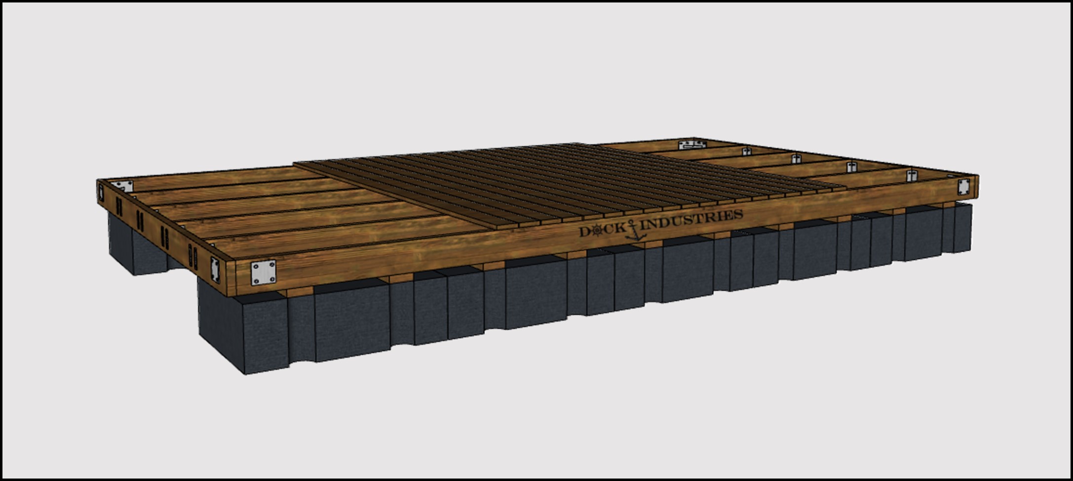''Barge Style'' dock kit 10'x20' Heavy Duty - Additional capacity 3400 lbs