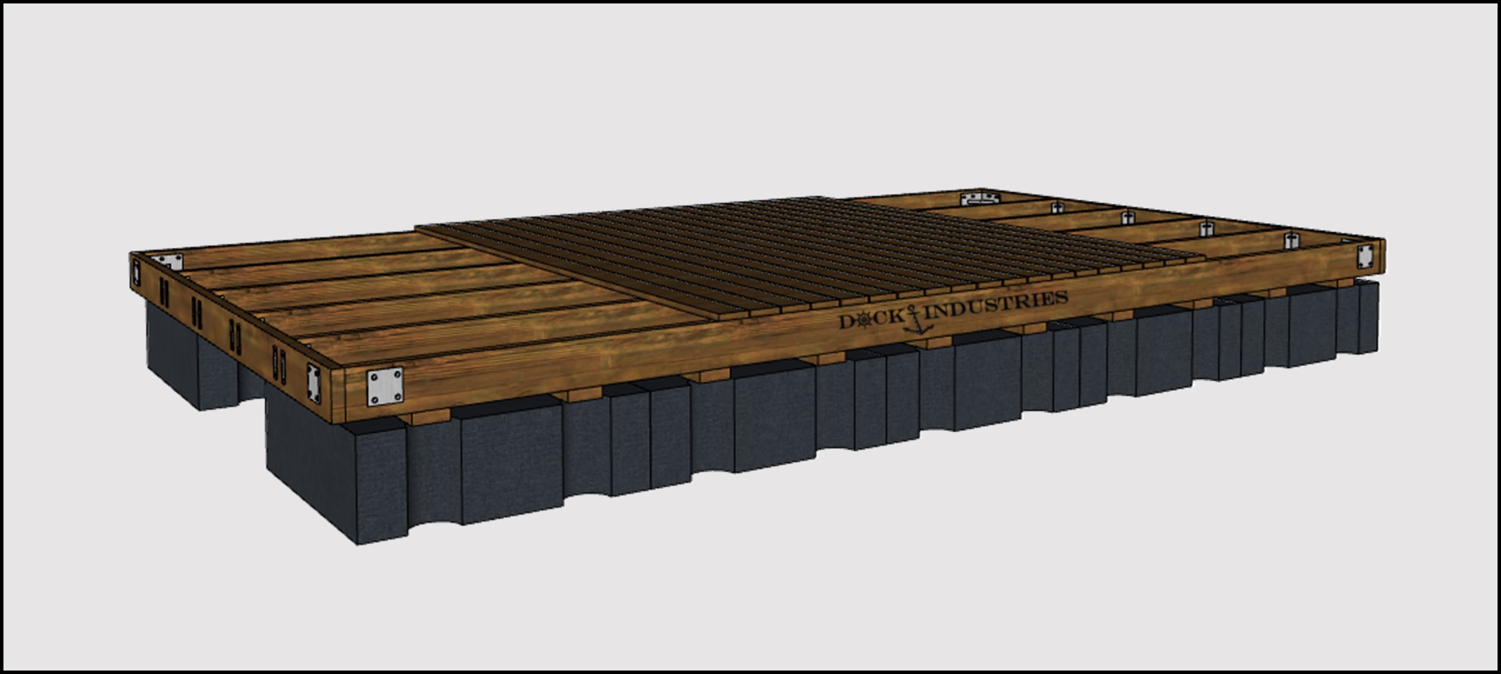 ''Barge Style'' dock kit 10'x20' Heavy Duty - Additional capacity 5400 lbs