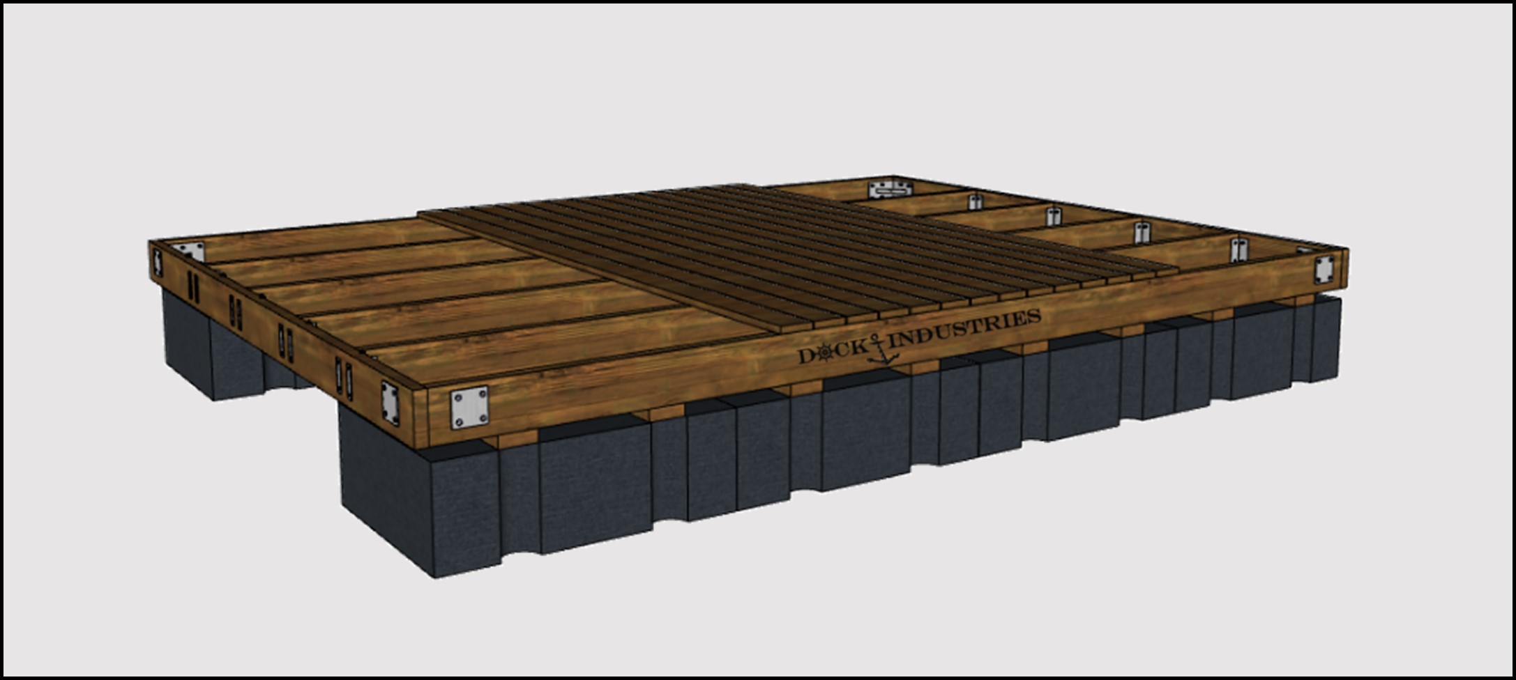 ''Barge Style'' dock kit 10'x16' Heavy Duty - Additional capacity 2720 lbs