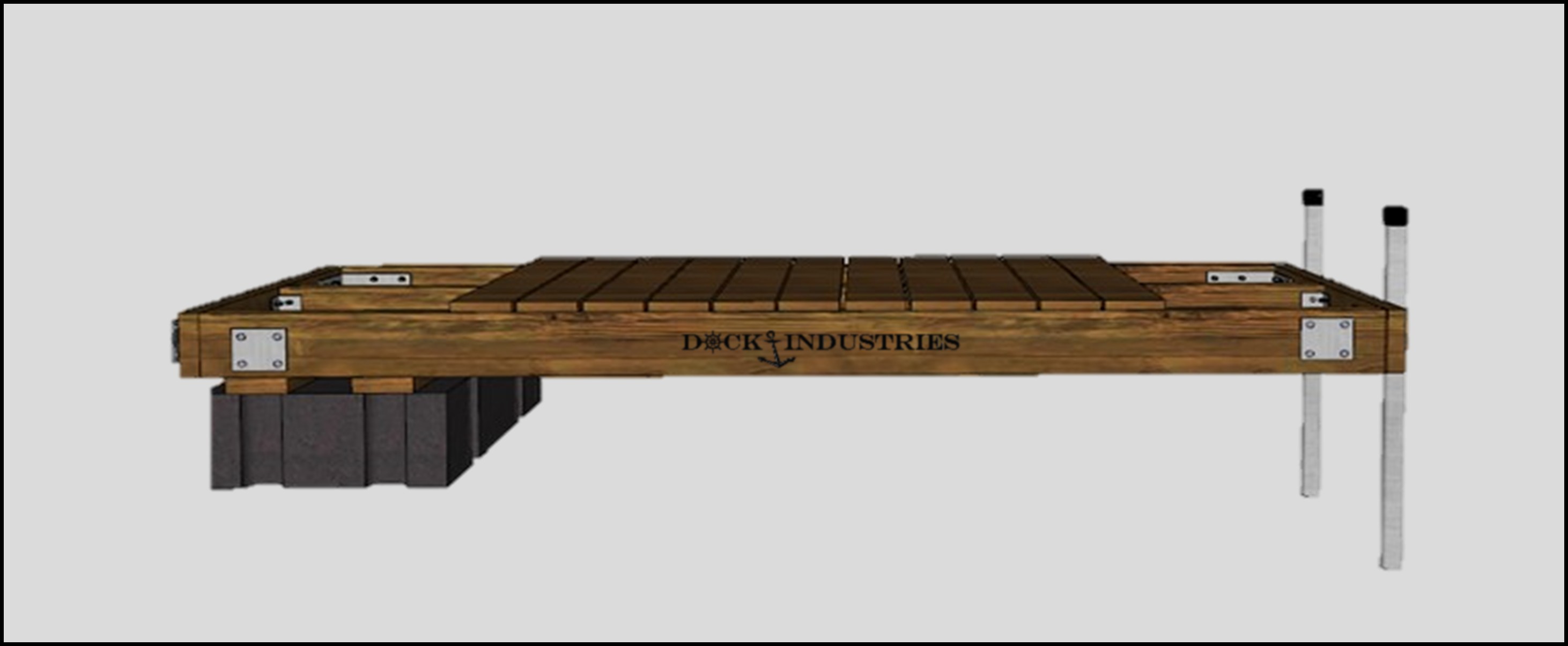 Heavy Duty dock kit 4'x10' Semi-Floating