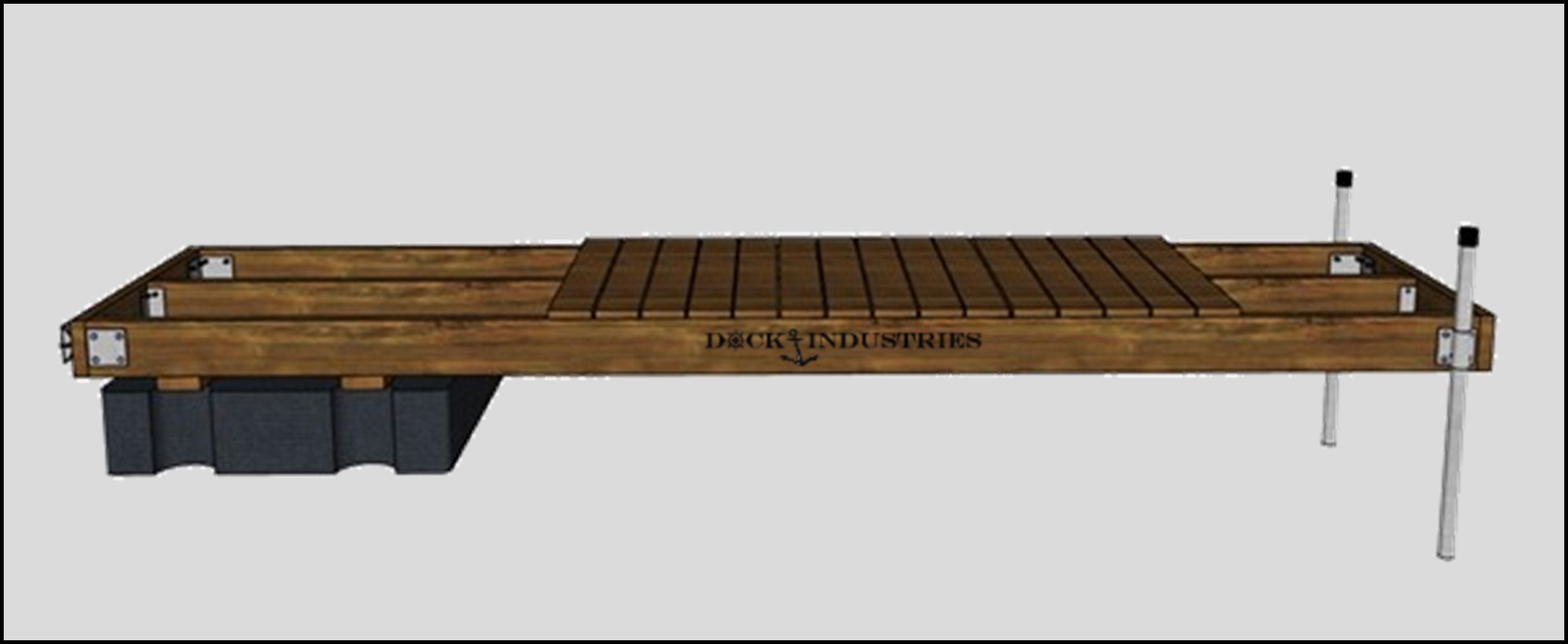 Residential dock kit 4'x16' Semi-Floating
