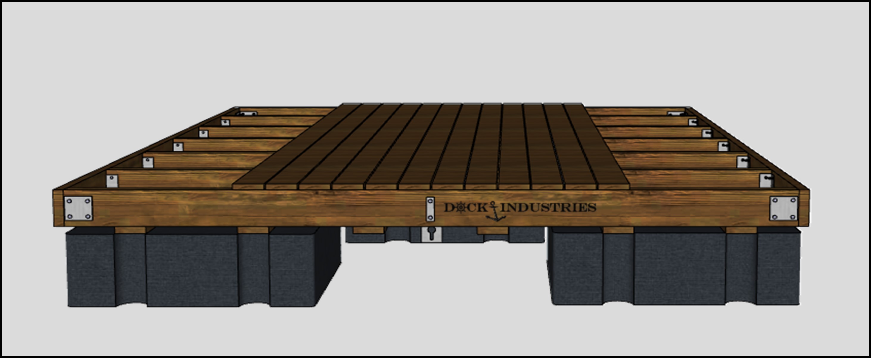 Residential swim raft 12'x12' kit
