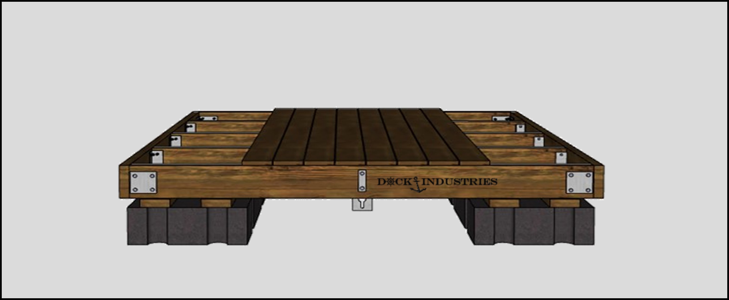 Residential swim raft 8'x8' kit