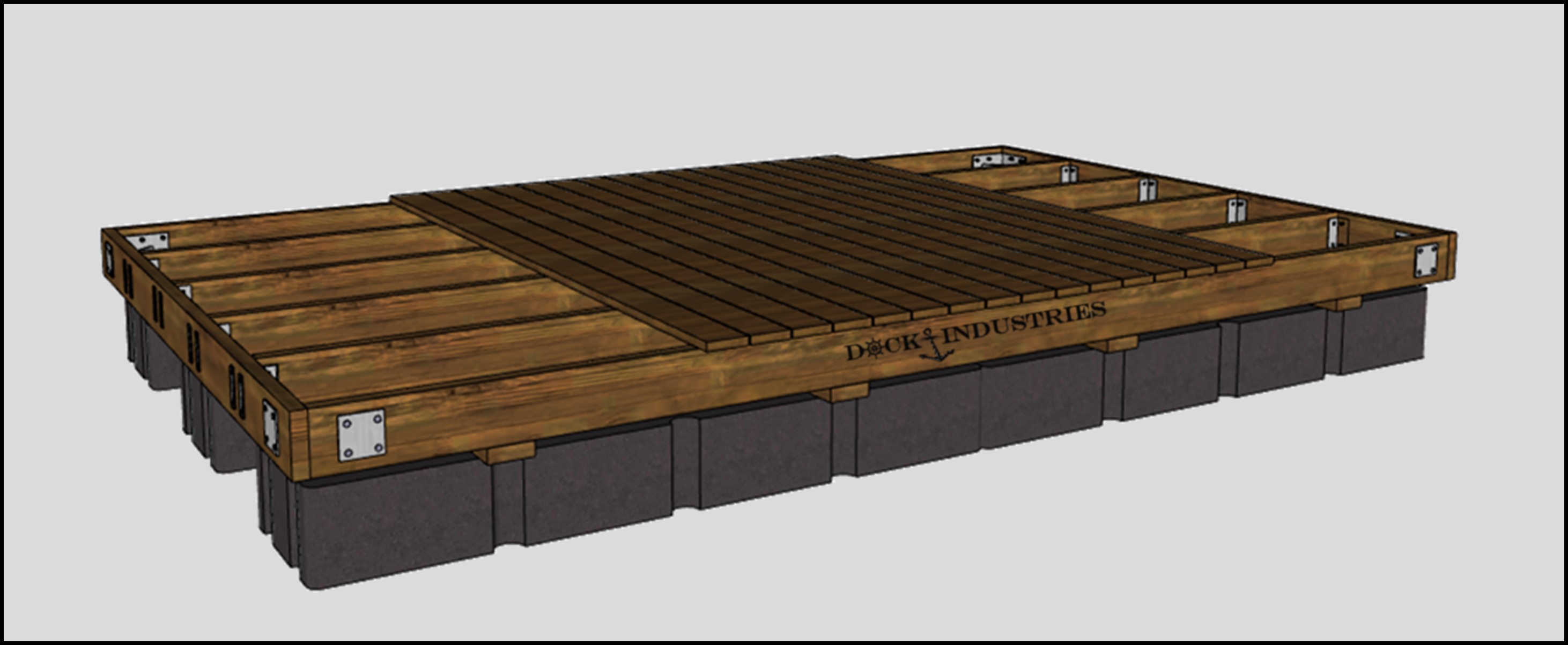Heavy Duty  10'x16' - ''Pontoon Style'' dock kit