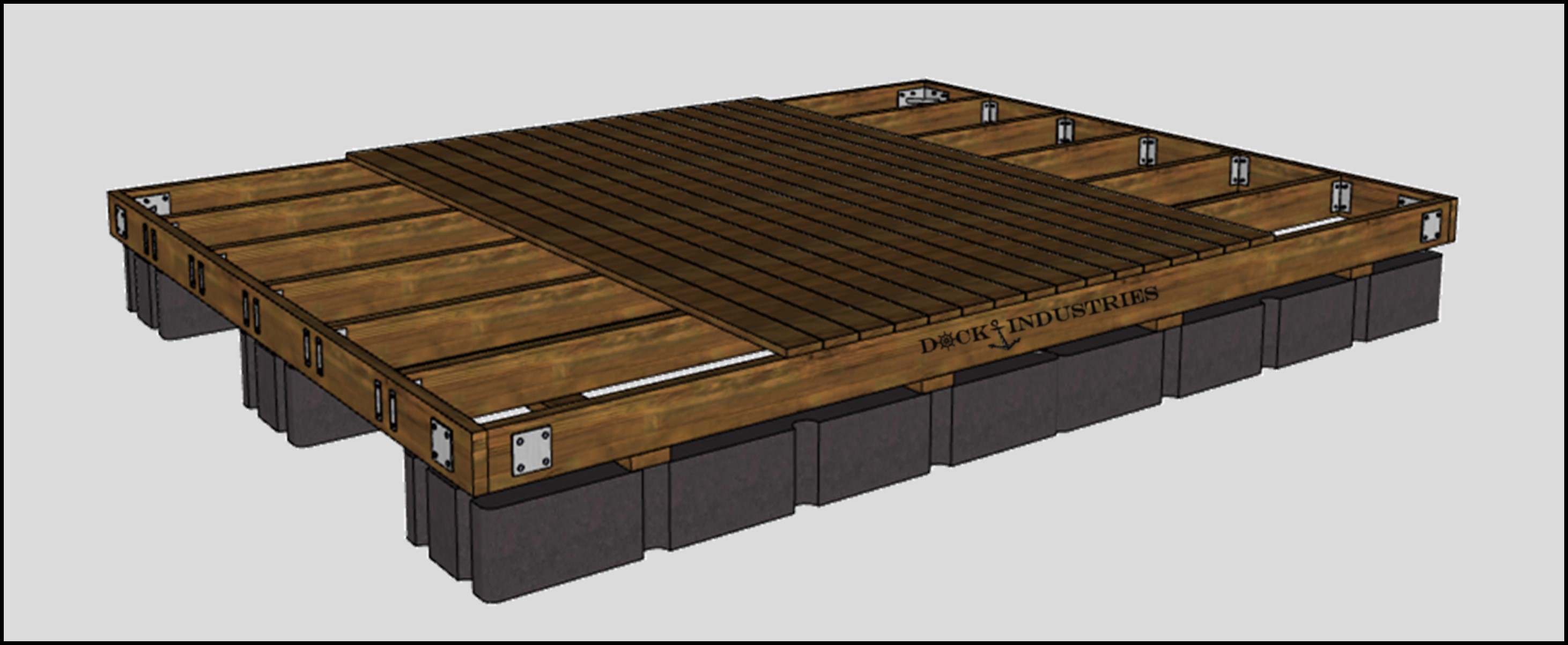 Heavy Duty 12'x16' - ''Pontoon Style'' dock kit